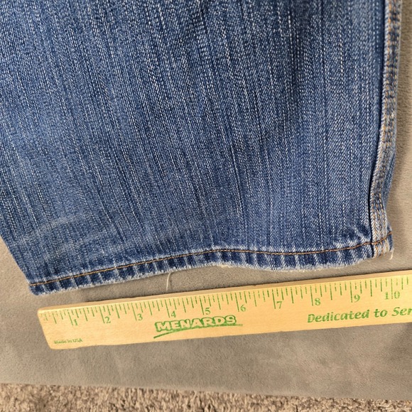 Vintage‎ Sean John Baggy wide leg Y2K Jeans mens 38x34 knee patches blue hip hop - Picture 10 of 11